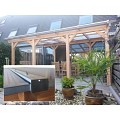 Douglas veranda DD20V - vrijstaand - 3060x2000 mm. Blank aluminium. Kleur beglazing: xxxxx