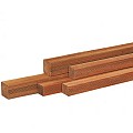Azobe Hardhouten paal geschaafd met V-groef, gepunt 8.5x8.5x200 cm