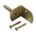 L-beslag inclusief schroeven, 4 stuks op kaart, geel verzinkt
