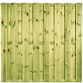Grenen geschaafd plankenscherm 18-planks 15 mm, 180x180 cm, (15+3) geimpregneerd