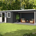 Blokhut Aida 760x275 Carbon Grey-Wit