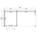 Blokhut Sunniva 570x275 Platinum Grey-Wit