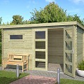 Blokhut Timian 380x230 Olijfgroen Geïmpregneerd