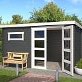 Blokhut Timian 380x230 Carbon Grey-Wit