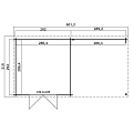 Blokhut Orlando 581x292 Carbon Grey-Wit