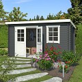 Blokhut Amira 380x175 Carbon Grey-Wit