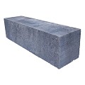 Muurblok grijs-zwart 12,5x12,5x45 strak