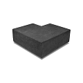 Oudhollandsche hoekstuk traptrede 90° binnen 37x15 Carbon