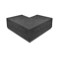 Oudhollandsch hoekstuk traptrede 90° buiten 40x20 Carbon