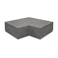 Oudhollandsch hoekstuk traptrede 90° binnen 40x20 Antraciet