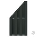 Composiet schutting Design Antraciet 90x180 cm schuin