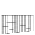 Hillfence metalen scherm, dubbele staafmat, 250x103 cm, zwart
