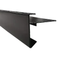 Aluminium buitenhoek daktrim 45x45 mm - 40 cm, zwart RAL 9005