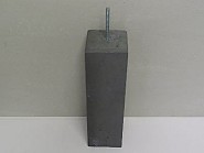 Betonpoer 17x17x58 cm antra, met facet (15x15), cpl.