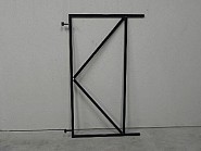 Verstelbaar poortframe gegal 90 x 155 cm zwart gepoedercoat