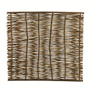 Wilgentenenscherm grof, boven- en onderkant voorzien van latten, 180x180 cm