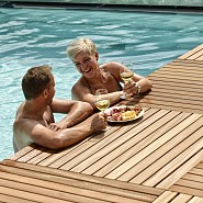Houten tuintegels