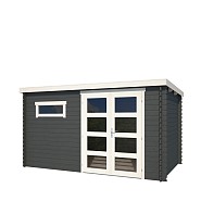 Blokhut Timian 380x230 Carbon Grey-Wit