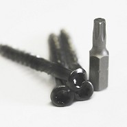 Hardhoutschroef RVS zwart gecoat 5,0 x 50 mm    150 st. + bit