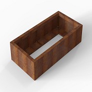 Bloembak Module+ 60x120x28 cm Corten