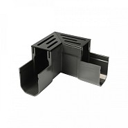 WS Luxury Drain Hoekstuk Zwart