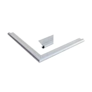 Aluminium daktrimset met ronde kraal t.b.v. plat dak, maximale dakmaat 905x450 cm