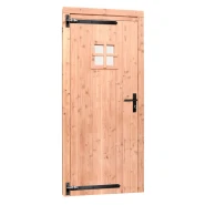 Douglas enkele 1-ruits deur inclusief kozijn, linksdraaiend, 90x201 cm, kleurloos geïmpregneerd