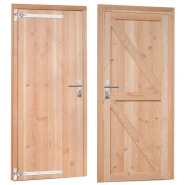Douglas enkele dichte deur inclusief kozijn, linksdraaiend, 90x201 cm, kleurloos geïmpregneerd