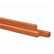 Azobe hardhouten paal fijnbezaagd. gepunt 8x8x200 cm