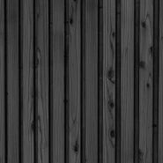 Woodvision Triple profiel vuren enkelzijdige wand C. 278.5x224 cm zwart geïmpregneerd