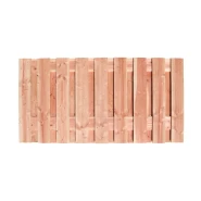 Douglas fijnbezaagd plankenscherm 19-planks 15 mm, 180 x 90 cm t.b.v. betonsysteem, onbehandeld.
