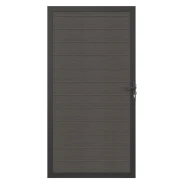 Newtechwood co-extrusie composiet deur in aluminium frame, horizontaal, 100x195 cm, silver gray.