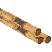 Ronde paal tamme kastanjehout geschild, ø 10/12x250 cm.