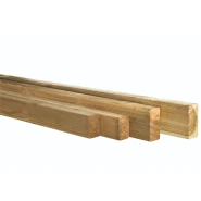 Grenen geschaafde regel 4,4x9,5x300 cm, groen geïmpregneerd.