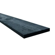 Douglas fijnbezaagde potdekselplank 2,2x20x400 cm, zwart gespoten.