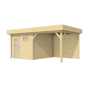 Vuren Topvision Tapuit, 300x300 en luifel 300 cm, onbehandeld