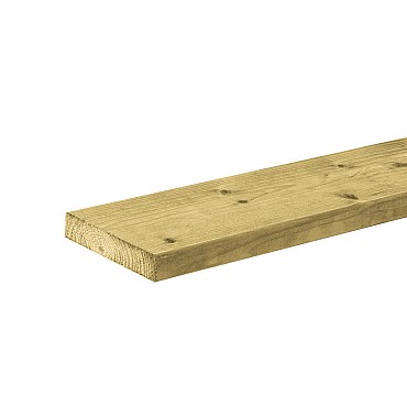 Vuren  plank geschaafd, geïmpregneerd  1,8x7x510