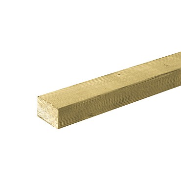 Vuren  balk geschaafd, geïmpregneerd  4,5x7x480