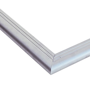 Aluminium daktrimset met ronde kraal t.b.v. plat dak, maximale dakmaat 350x350 cm