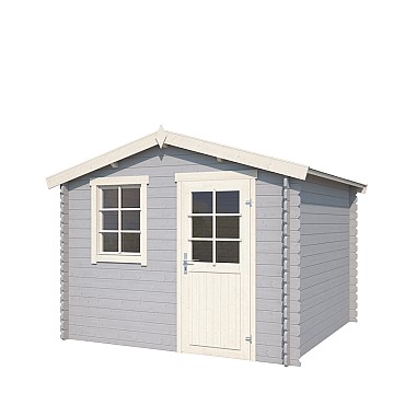 Blokhut Nina 275x275 Platinum Grey-Wit