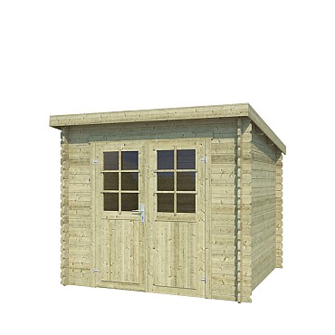 Blokhut Indi 230x175 Olijfgroen Geïmpregneerd