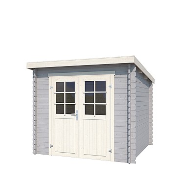 Blokhut Indi 230x175 Platinum Grey-Wit