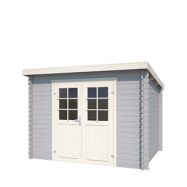 Blokhut Nadia 275x175 Platinum Grey-Wit