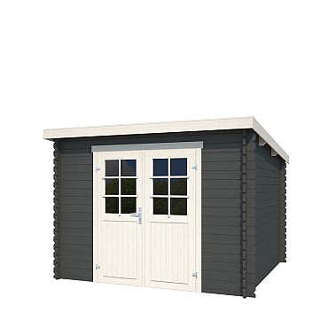 Blokhut Nadia 275x275 Carbon Grey-Wit