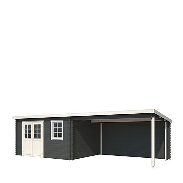 Blokhut Aida 760x275 Carbon Grey-Wit
