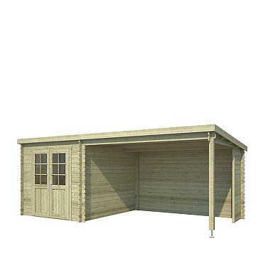 Blokhut Sunniva 570x275 Olijfgroen Geïmpregneerd