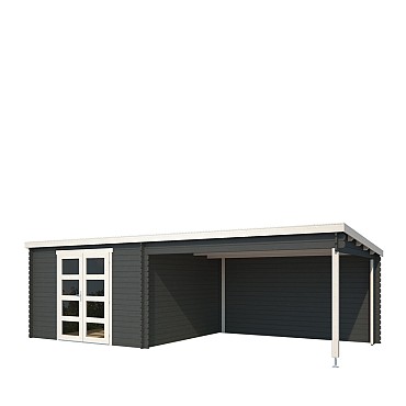 Blokhut Olenka 710x330 Carbon Grey-Wit