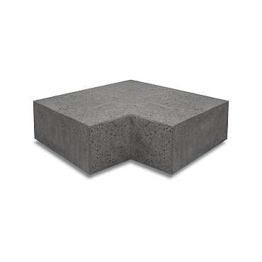 Oudhollandsche hoekstuk traptrede 90° buiten 37x15 Antraciet