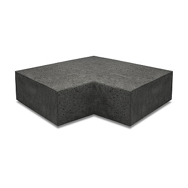 Oudhollandsch hoekstuk traptrede 90° binnen 40x20 Carbon