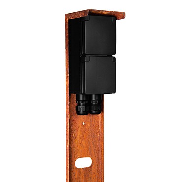 Tuinpaal - pro dubbel met dubbele wartel corten